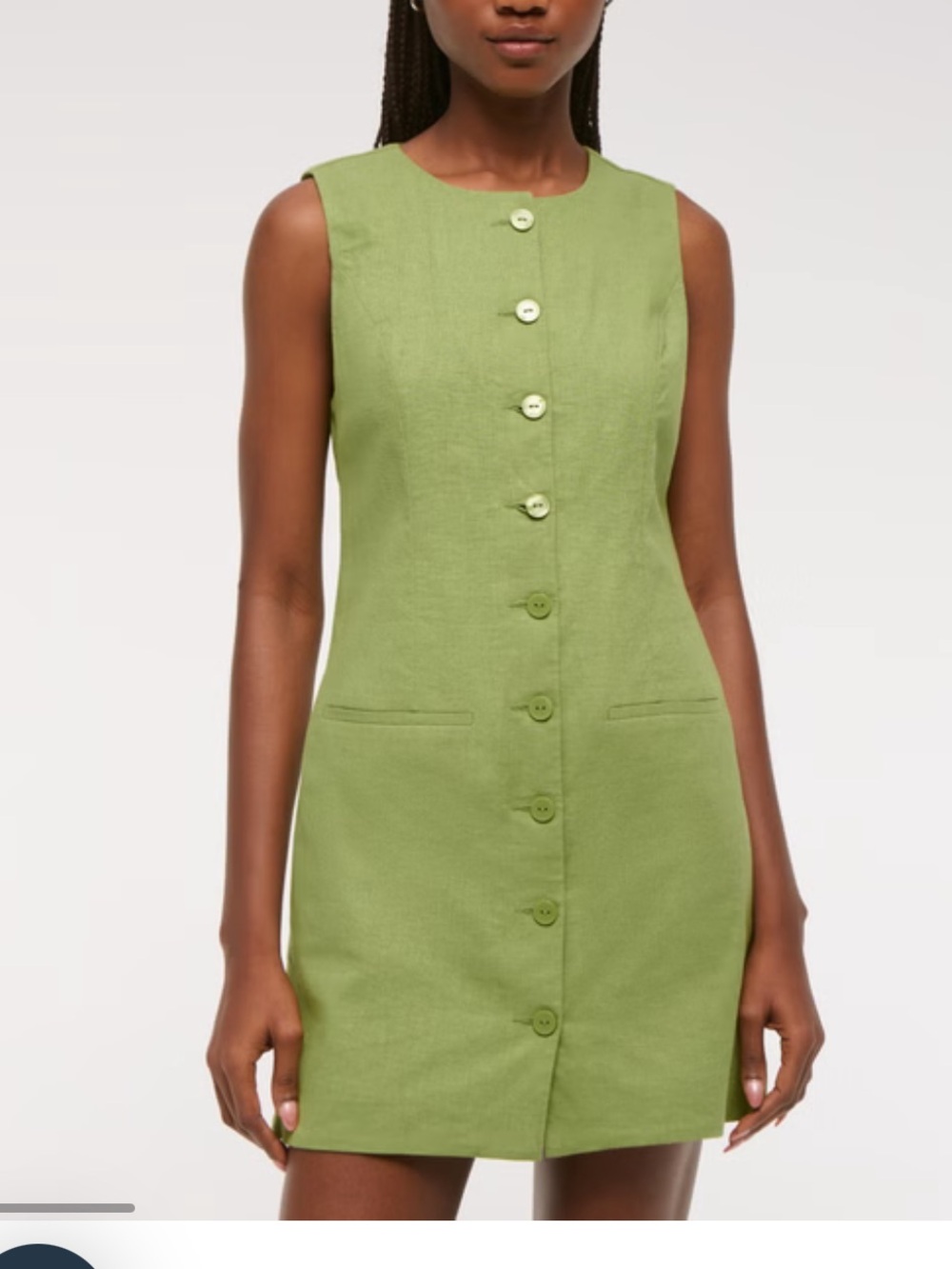 The A&F Mara Linen-Blend Mini Dress
